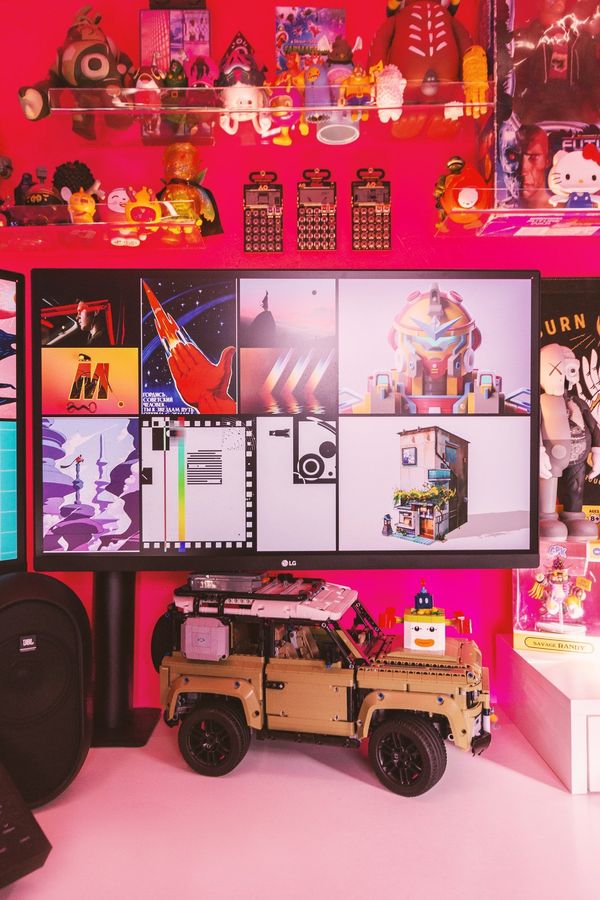 Neon Pink WFH Den By Gavin Strange