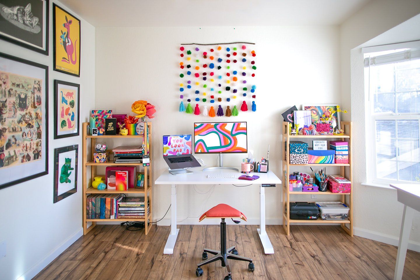 A Colourful Design Gal Studio Workspace