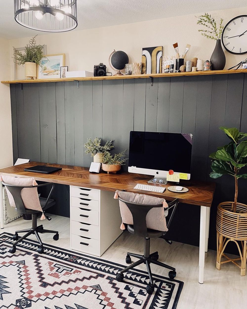 45+ Real Shared Home Office Setups (Both Smart and Stylish)