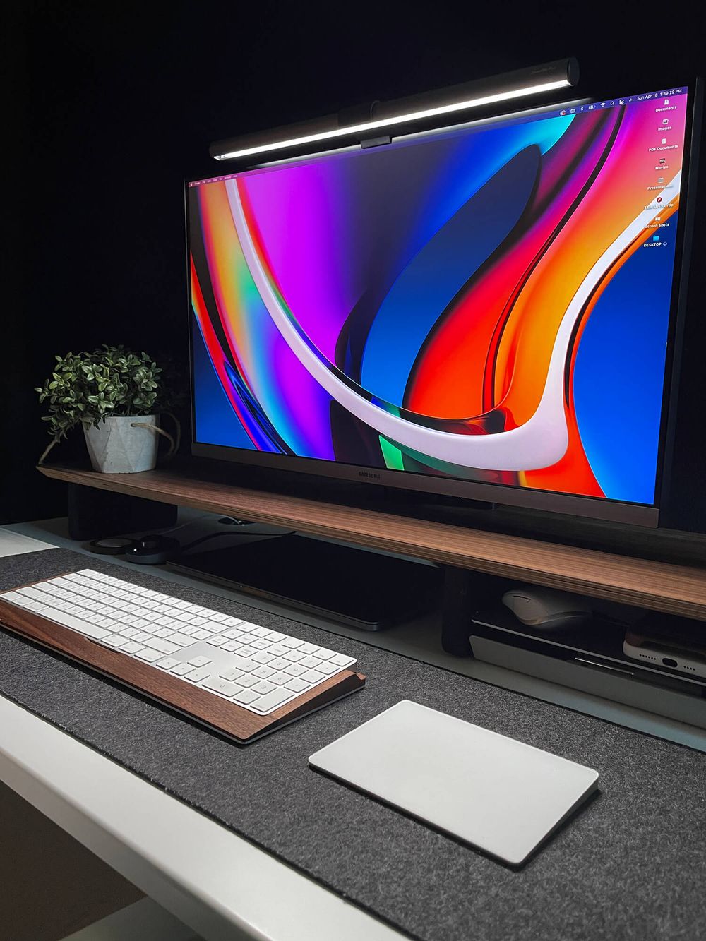 Dark Work-From-Home Desk Setup