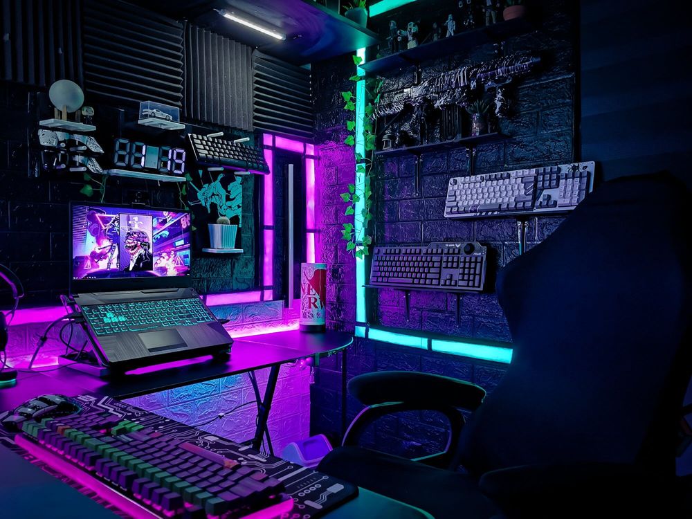 Cyberpunk-Inspired RGB Gaming Setup