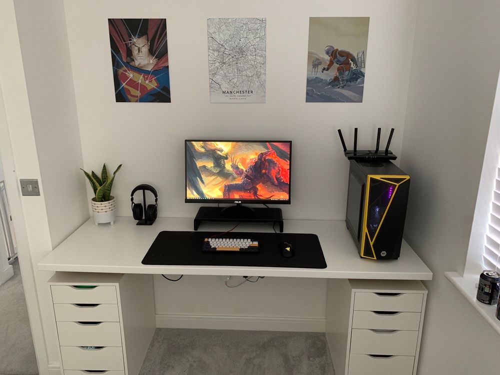 Ikea White Desk With Alex Drawers at Rachel Tabor blog