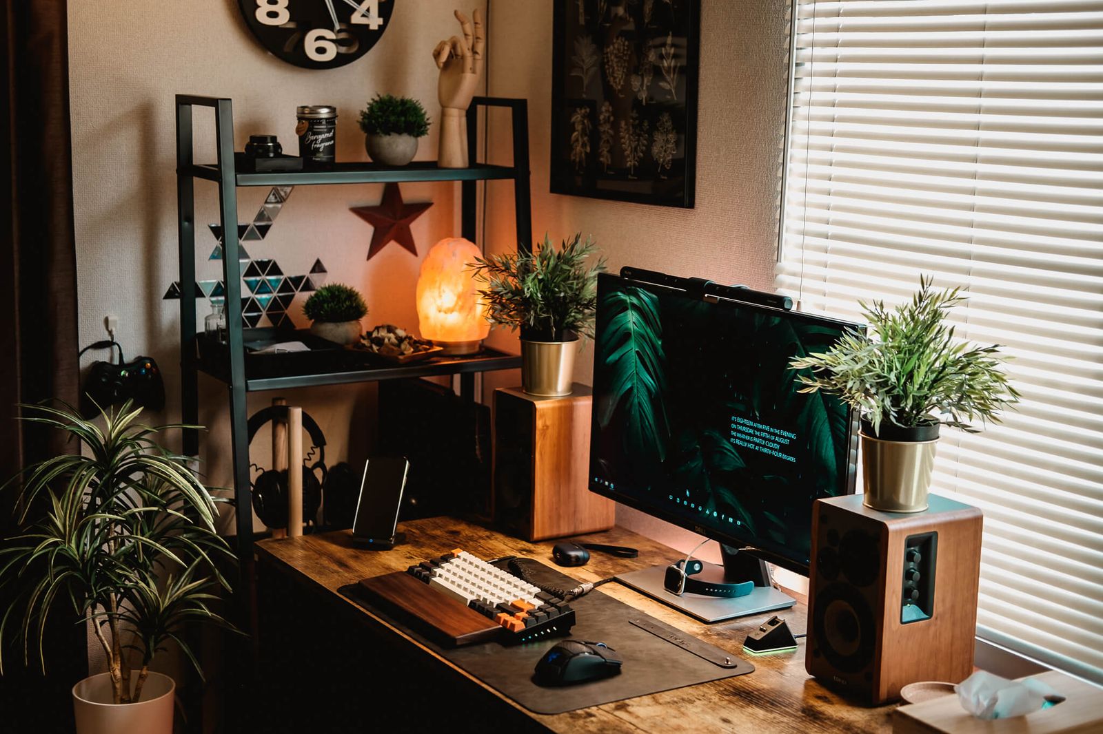 Cosy Industrial Desk Setup