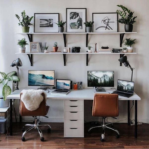 45+ Real Shared Home Office Setups (Both Smart and Stylish)