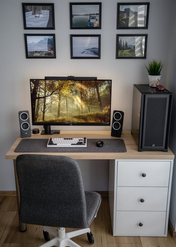 Photographer Desk Setup with a Custom PC